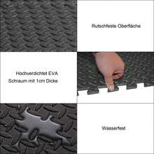 18-Piece EVA Foam 30*30*1cm Fitness Mat With Gray Tree Leaf Pattern - Black 60*60*1cm - View 9