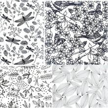 Butterfly Dragonfly Leaf Flower Texture Pattern Polymer Clay Stamp Sheet DIY Clay Jewelry Earring Impression Emboss Mat Tool Handmade Clay Pottery Jewelry Storage Tray Texture Decorating