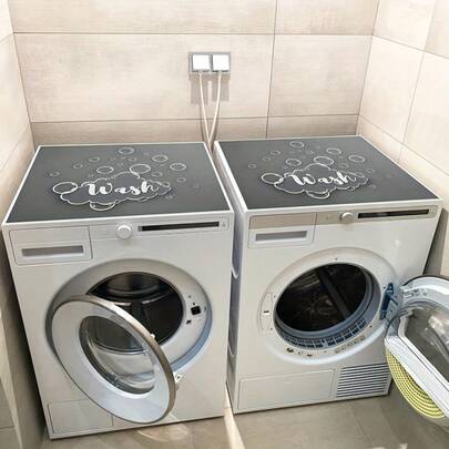 Cubierta de lavadora de unicolor, funda antipolvo absorbente de barro de diatomeas, antideslizante y alfombrilla para encimera sucia. Alfombrilla de suelo de diatomita superior antideslizante con respaldo de goma antideslizante, perfecta para baño, cocina y ducha, disponible en múltiples tamaños [Alfombrilla de baño] [Alfombrilla de baño] [Alfombrillas de baño]