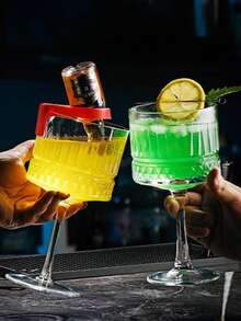 土耳其帕夏雕刻玻璃杯，钻石切割条纹工艺，高脚杯，香槟杯，冷饮杯，果汁杯，适合日常使用，厨房，餐厅，家庭聚会，派对，餐厅，适合作为礼物，节日礼物，生日礼物 - 無色 - 查看 9