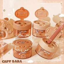 1/3/5 Capybara-Stil manuelle Bleistiftspitzer, süßes Capybara-Design Spitzer, Zufallsfarboptionen, manuelle Bleistiftspitzer mit Cartoon-Kappen, geeignet für Schule und Büro, geeignet für Bleistifte und Makeup-Stifte, kleine und tragbare Spitzer, tragbare dekorative Tischspitzer, Schüler-Lernbedarf, Lieblingsgeschenke für Kinder, Jungen, Mädchen, Schulmaterial, Muss-haben für die Rückkehr zur Schulsaison