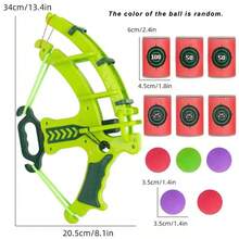 1 Set Bow And Arrow With Target Bucket, Foam Ball Archery, Bow And Arrow, Outdoor Archery, Interactive Game For 3-6 Years Old Boys And Girls, Bow And Arrow Game For Indoor Use, Children And Parent Shooting Toy With Target, Shooting Device For Competitive Skills Between Children And Parents (Random Ball/Target Color), Halloween, Christmas Gift - Multicolor - View 9