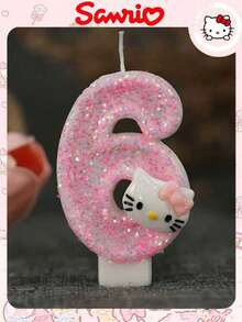Sanrio شمعة عيد الميلاد بشخصية كرتونية من ساتريو قطعة واحدة، شمعة رقم هيلو كيتي، شمعة ديكور كيك ثلاثية الأبعاد أنيقة، شمعة ديكور كيك زهري أنثوي، شمعة عشاء مميزة وجميلة، شمعة ديكور كيك عيد الحب، هدية تخرج شمعة ديكور كيك