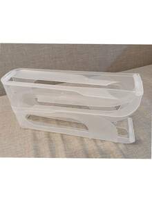 1 cái Giá để trứng trong tủ lạnh nhà bếp, Thiết kế trượt 4 lớp, Giá để trứng tự xoay, Khay đựng trứng cửa bên, Vật liệu không tiếp xúc - Nhiều màu - Xem 14