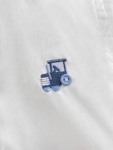 男童衬衫新款立领长袖汽车印花