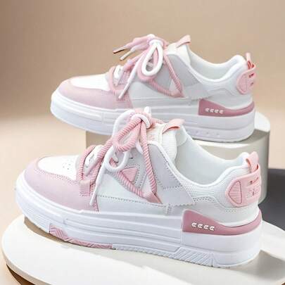 SCKMEU. 1 双女士时尚休闲轻便运动鞋，百搭学生装