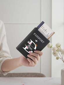 Ayotu Customized Name Passport Holder, Unisex, Personalized Letter Passport Holder, Portable Multi-Function ID Card & Bank Card Wallet, PU Leather, Travel Accessories, Suitable For Young Travelers, Back To School Season, Minimalist High-End Passport Holder, Suitable For Female Students - Multicolor - View 15