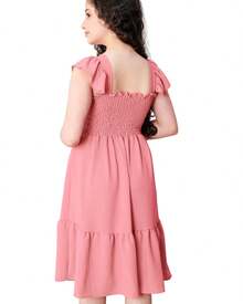 Short Plain Tank Top Dress - Rosa coral - Ver 5