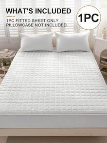 1 pieza Sábana ajustable impermeable, ropa de cama, sábana, funda de colchón, sábana suave y cómoda, sábana ajustable de unicolor a cuadros, estilo minimalista para decoración del hogar, sábana ajustable para cama individual, doble, king, queen, apta para todas las estaciones, lavable a máquina, decoración de otoño, decoración de habitación, vuelta al colegio, útiles escolares, negro