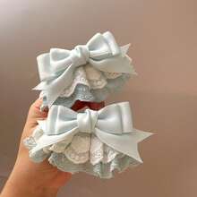 2pcs/Set French Ballet Style White Lace Bow Hair Clips, Bangs & Side Hair Accessories, Elegant, Claw Clips, Hair Claws, Clips For Hair, Hair Slide, Hair Barrettes, Fall Fashion, Autumn, Winter Outfit For Women, Bows, Cute,Summer,Holiday,Travel, Head Accessories,Festival,Party - Multicolor - View 12