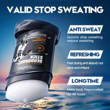 1pc Men's Antiperspirant Stick, Strong Deodorant And Antiperspirant Body Lotion, Classic Cologne Fragrance/Ocean Wilderness Fragrance/Azure Fragrance, Fast Stopper, Reduces Sweating, Gentle Deodorant, Effectively Neutralizes Odor, Long-Lasting Fragrance, Fresh And Soothing Body, 48-Hour Refreshing Effect, Skin-Friendly, Refreshing And Non-Greasy