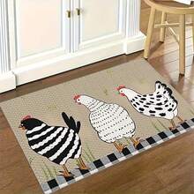 1/2/3pcs Anti-Fatigue Rooster Kitchen Rug Set, Chicken Pattern Carpet, Suitable For Kitchen Floor, Farmhouse Doormat, Waterproof Non-Slip Kitchen Mat And Rug, Kitchen Decor Bathroom Kitchen Decor Kitchen Rug - Multicolor - View 14