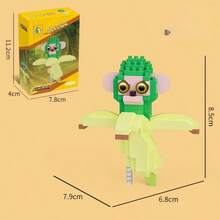 积木拼装立方体迷你积木人偶玩具儿童礼物，积木卡通人物小颗粒拼装DIY积木玩具儿童生日礼物人偶迷你玩具积木玩具男孩儿童 - 彩色 - 查看 15