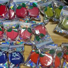 Minimalist Cute Fruit Shaped Keychain, Coin Purse, Strawberry, Cherry, Blueberry, Mini Fruit Series, Ornament For Bags - Hồng đỏ - Xem 2