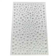 1 Sheet 3D Faux Pearl Stickers Jewels Stickers Self Adhesive Stickers Rhinestone Decoration,Faux Pearl Stickers Hair Decoration DIY Decorative Accessories, Hair Styling Kit, Hair Tool Kit, Home Beauty Women Accessory Gifts ,Hair Styling Tools - White - View 8