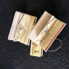 1/3 Pack, 1 1/4" Self-Adhesive Tip Rolling Papers, 78mm Length Brown Semi-Transparent Rolling Papers, 50 Sheets/Pack, Smoking Accessories