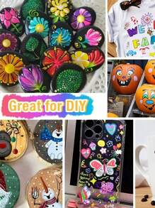 60 piezas/48 piezas/24 piezas/12 piezas Bolígrafos de marcador acrílico, dibujo sin empapar el papel, colección de arte, bolígrafo para grafiti de arte de bricolaje, juegos de bolígrafos de arte de acuarela de color, bolígrafo de color de alta capacidad impermeable, regalo exquisito para el estudiante, el regalo perfecto, bolígrafo de marcador, vuelta al colegio, útiles escolares