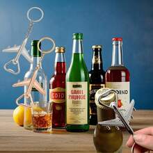 24pcs/Set Airplane Bottle Opener Keychain, Paired With Sand Bags, Suitable For Revealing Gender And Party Preferences, Birthday Parties, Gifting, Valentine's Day Gifts, Kitchen And Bar Supplies, Party Favors