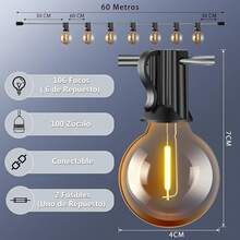 Outdoor String Lights - 60 Meters - View 8