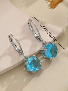 925 Silver Plated Fashionable Sexy Earrings, Elegant Cubic Zirconia Stud Earrings