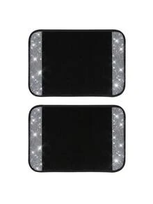 4PCS/2PCS Bling Diamond Car Floor Mats – Sparkling Crystal Rhinestone Design With Glitter Finish | Anti-Slip PVC Heel Pad, Waterproof & All-Weather Protection | Universal Fit For Front & Rear Rows, Compatible With Cars, SUVs, Trucks | Full Set Carpets For Interior Protection, Stylish Car Interior Accessory - 款式A - 查看 18