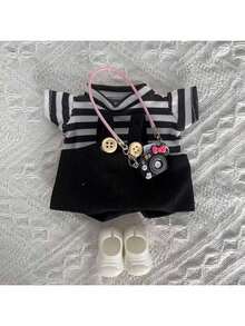 Nuevo set de ropa de muñeca de caja ciega, 17cm Generación 2da/3ra, incluye parte superior, tirantes, zapatos, bolso (los botones de la ropa son aleatorios)