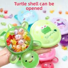 Sanrio 11 pièces Tortue géante Sanrio phosphorescente de 17 cm + 1 pièce boîte de rangement ouvrable, peluche de tortue super géante, convient pour les cadeaux de fête, la décoration de la maison, les cadeaux d'anniversaire, les faveurs et les vœux pour les fêtes, la décoration de Noël et d'Halloween (livré avec 10 pièces de tortue Sanrio moyenne de 3,2 cm)