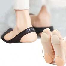 1/3 Pairs Women's Business Casual Socks, Breathable Invisible Socks To Wear With High Heels, Non-Slip Loafer Socks To Relieve Foot Fatigue, Plus Size - Multicolor - View 3