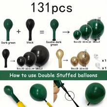 Bộ 131 quả bóng bay màu xanh lá cây đậm màu vàng, Bộ bóng bay màu xanh lá cây rừng màu đen dùng cho tiệc mừng em bé trong rừng, sinh nhật, đám cưới, thể thao, bóng đá, tiệc tốt nghiệp, nghỉ hưu - Nhiều màu - Xem 3