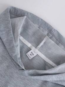 Tween Boy 2pcs Summer Beach Surfboard Print Hoodies+Summer Beach Surfboard Print Pants Suit Autumn Winter Collection - Grey - View 8