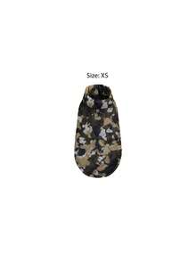 Camel Camouflage Printed Belly Zipper Pet Padded Coat Dog Jacket, Suitable For Large, Medium And Small Dogs