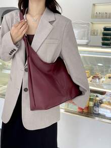 时尚大容量女士单肩托特包，设计感十足