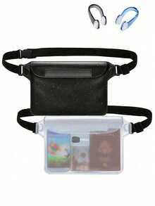 2/1pc Pvc Waterproof Waist Bag Beach Bag, Large Capacity Waterproof Phone Bag, Summer Outdoor Sports Waterproof Bag, Triple Seal Waterproof Waist Bag, Outdoor Sports Beach Phone Protective Bag, Swimming Diving Protective Case, Back To School Season, Waterproof Bag, Beach Bag, Beach Accessories, Suitable For Boating, Swimming, Snorkeling Kayaking, Beach, Water Park Phone Case Purse Wallet For Vacation Travel Holiday Pool