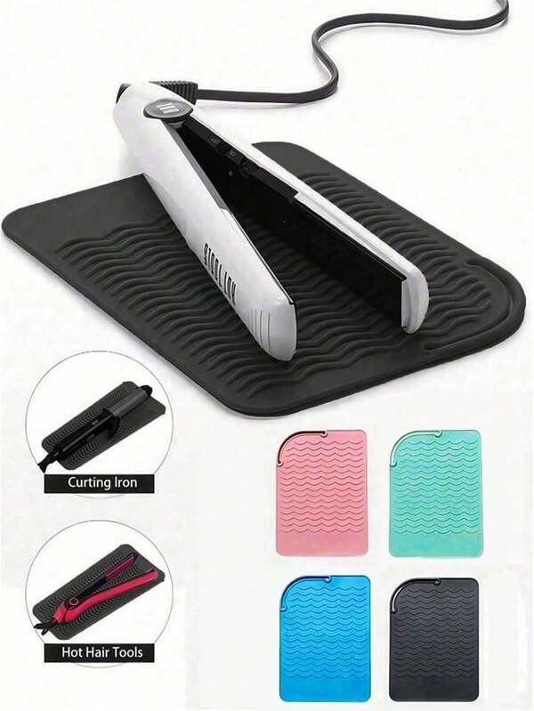 5/3/1 Stück hitzebeständige Silikon-Matte für Glätteisen, Lockenstäbe & Heißluft-Stylingtools - strukturiertes Design zum Schutz der Arbeitsfläche, flexibles Verbrühschutz-Pad für Haarstyling-Tools, reisefreundliche Haarstyling-Matte für Zuhause, Salon, Reisen, Reiseaccessoires, Reisenotwendigkeiten, Frisur, Friseur, Haar, Reise, Haarprodukte, Haartools, Friseurausstattung