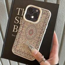 1 pieza Funda de teléfono de TPU con patrón floral exótico vintage compatible con Apple/Teléfonos