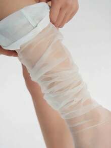 1 双女士纯色薄荷绿连裤袜 | 活力柔滑，打造大胆日常造型 - 薄荷綠 - 查看 4