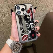 Vintage Photo Disc Phone Case, Personalized Protective Cover Compatible With Iphone 16 Pro Max, 15/14 Plus, 13, 12, 11 - Black Frame Silver Gray - View 5