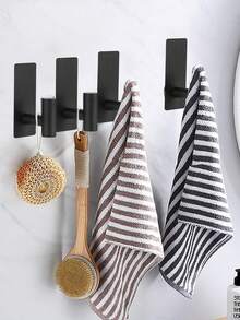 5 Stücke Edelstahl Badezimmer Accessoire Set - beinhaltet Handtuchhalter, Toilettenpapierhalter und Bademantelhaken - ohne Bohren, einfache Installation - ideal für Heimdekoration und Organisation, Badezimmer Organisation | Modernes Badezimmer Set | langanhaltend Badezimmer Armaturen, Badezimmer Accessoires