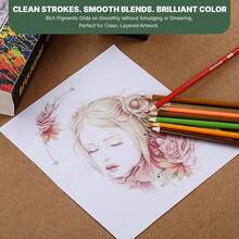 Oil Based Colored Pencils For Adult Coloring Books, 120/180 Count Color Pencils For Drawing Blending Shading, Soft & Break-Resistant Core, Coloring Pencils Set Gift For Professional Artistic Use - 120 oil color - 查看 7