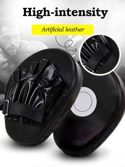 1 件专业拳击冲击 PU 弧形手靶 - 减震训练手垫 - 空手道拳击泰拳或运动训练垫