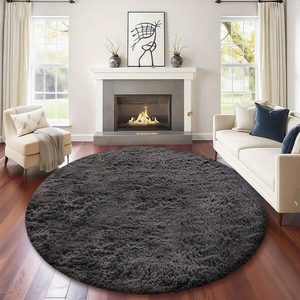 Runder Teppich, verwendet in deko Schlafzimmerdekoration.plüschiger teppich Schlafzimmer,weicher Wohnzimmerteppich 120 cm, 160 cm, einfacher teppich Wohnzimmer rund, runder Teppich 120 Durchmesser, 160 Durchmesser, kleiner runder Teppich, runder Teppich flauschig geeignet für Wohnzimmer, Schlafzimmer, Spielzimmer, Schlafsaal, Sofa, Jugendzimmerdekoration, Arbeits- und Unterhaltungsbereich, leicht zu reinigen, moderner runder Teppich geeignet zum Schaffen einer gemütlichen Atmosphäre.