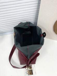 时尚大容量女士单肩托特包，设计感十足