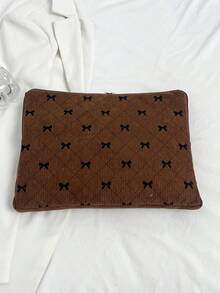 Multi-Size Minimalist Luxury Solid Color Laptop/Tablet Sleeve Bag - Coffee Brown - View 6