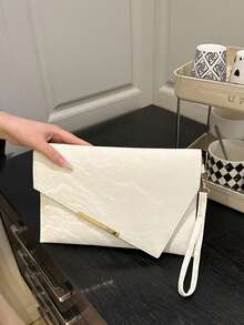 Nueva llegada Bolso de mano tipo sobre de diseño exclusivo de moda para mujeres - Blanco - Ver 2