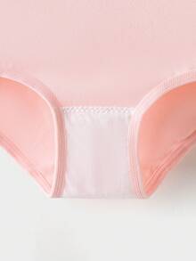 Balabala Girls Cotton Underwear 4 Packs Triangle Panties No Wedgie - White and Red - View 5