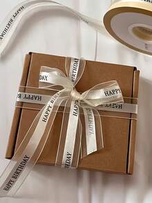 1 Rolle 45 Meter beige Geschenkband zum DIY Dekorieren und Überraschungsverpackungen, metallisch glänzendes Band, Ballonschnur, Hochzeitsdekoration, Blumensträuße und Blumenwickelpapier, Valentinstag, Geburtstagsdekoration, Bandrolle, Schleifen, Weihnachten, Geburtstag