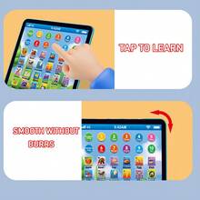 Kids English Learning Pad Toy/Tablet Toy Interactive Toddler Toys With Words Numbers Alphabets Music English Electronic Educational Toy For Preschool Boys & Girls Back To School Gift - Multicolor - View 6