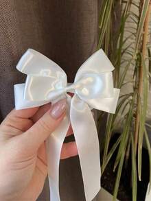 2条装女童粉色多层蝴蝶结发圈，简约活泼，百搭，高弹力，不伤发，可作马尾辫发圈、橡皮筋发圈、发绳、弹力发圈、美妆发饰、家居美容女性配饰礼品头饰弹力发带 - 粉色 - 查看 4