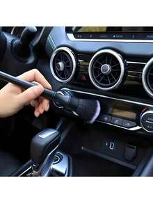 1 Peça Escova de Limpeza de Carro com Cerdas Macias e Cabeça Plana de Alta Qualidade - Limpador de Saída de Ar, Conjunto de Escovas para Frestas, Kit de Ferramentas Portátil de Limpeza de Saídas de Ar e Frestas de Carro