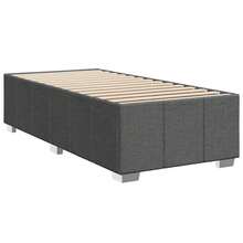 vidaXL Boxspringbett mit Matratze Dunkelgrau 80x200 cm Stoff - Grau - Übersicht 8